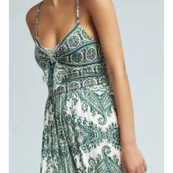 Moulinette Soeurs by Anthropologie Green Paisley Brisbane Maxi Dress - Picture 9 of 9